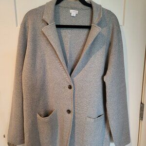 JCrew Sweater Blazer, grey, 2x, EUC